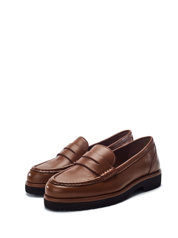 Moda in Pelle Brown Leather Tassel Loafers - Image 2 of 4 Moda in Pelle Brown Leather Tassel Loafers - Image 2 of 4