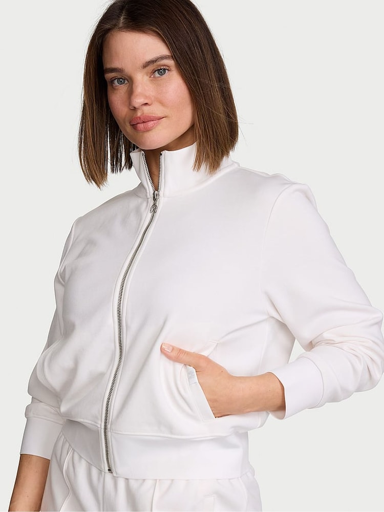 Victoria's Secret Coconut White Bridal Track Jacket - Image 1 of 2