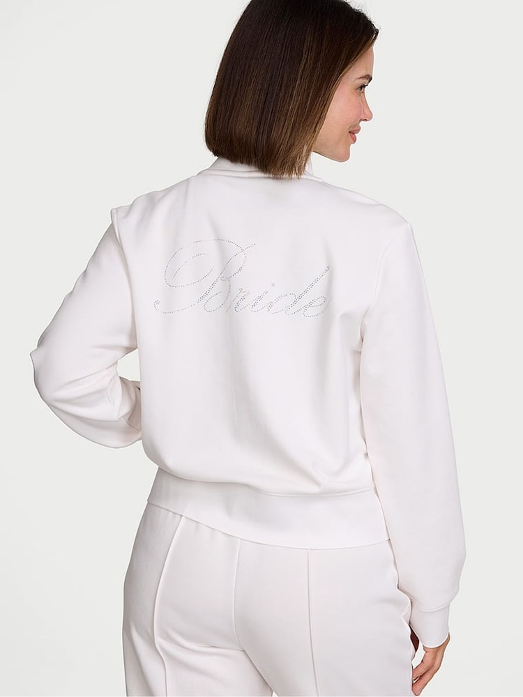 Victoria's Secret Coconut White Bridal Track Jacket - Image 2 of 2