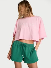 Victoria's Secret Prettiest Pine Green Terry Shorts - Image 1 of 2