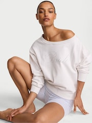 Victoria's Secret Coconut White Bridal Terry Boatneck Sweatshirt - Image 1 of 2