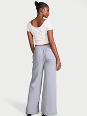 Victoria's Secret Heather Grey Fleece Wide Leg Joggers - Image 2 of 2