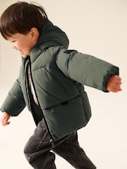 Khaki Green Padded Coat (6mths-7yrs) - Image 1 of 9