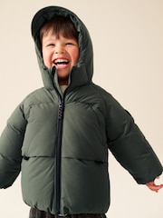Khaki Green Padded Coat (6mths-7yrs) - Image 4 of 9
