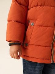 Orange Borg Lined Padded Coat (6mths-7yrs) - Image 5 of 13