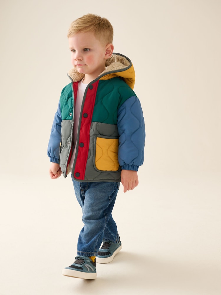 Colour block - Quilted Coat (3mths-7yrs) - Imagen 1 de 5 Colour block - Quilted Coat (3mths-7yrs) - Imagen 1 de 5