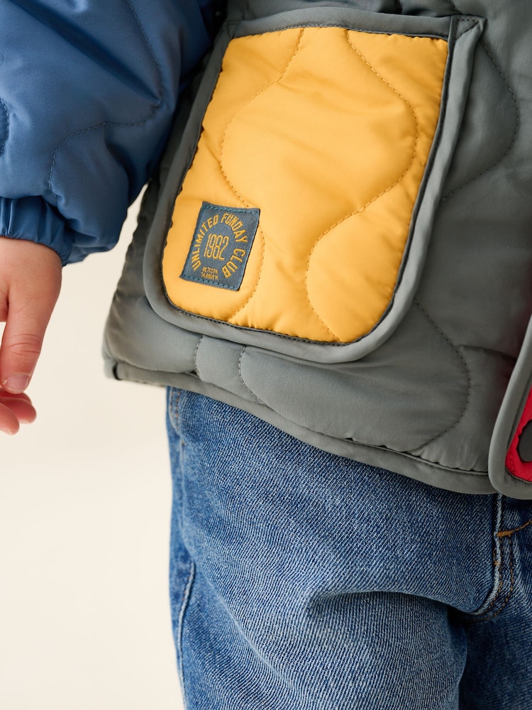 Colour block - Quilted Coat (3mths-7yrs) - Imagen 5 de 5 Colour block - Quilted Coat (3mths-7yrs) - Imagen 5 de 5