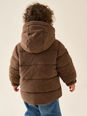 Chocolate Brown Cord Padded Coat (6mths-7yrs) - Image 3 of 9