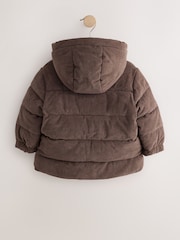 Chocolate Brown Cord Padded Coat (6mths-7yrs) - Image 7 of 9
