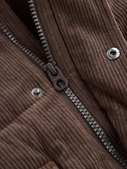 Chocolate Brown Cord Padded Coat (6mths-7yrs) - Image 8 of 9