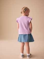 Mid Blue Denim Button Detail Skirt (3mths-7yrs) - Image 3 of 8