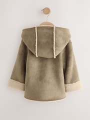 Tan Brown Faux Suede Coat (12mths-7yrs) - Image 8 of 11