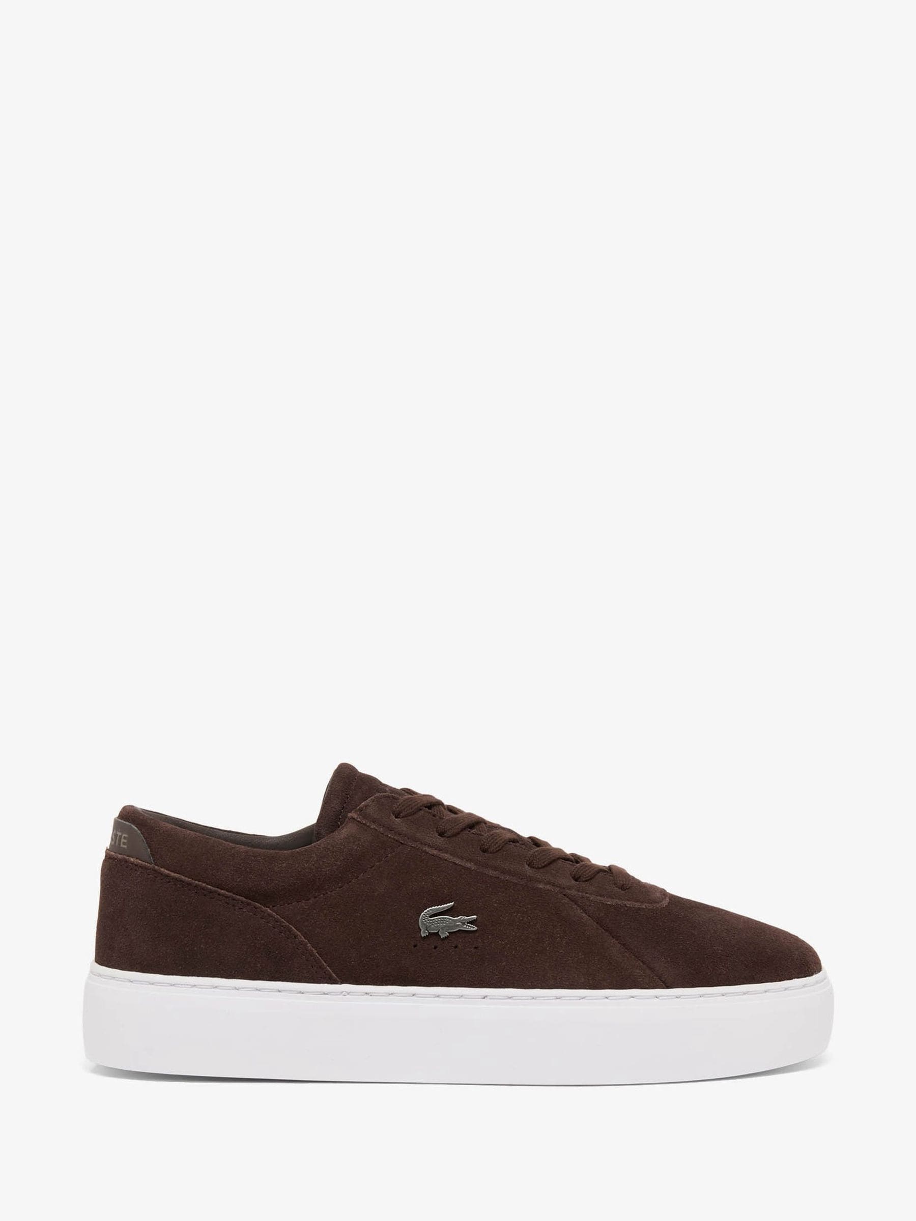 Lacoste Dark Brown Court Set Trainers - Image 2