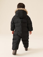 Black Waterproof Padded Snowsuit (3mths-7yrs) - Image 3 of 9