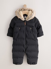 Black Waterproof Padded Snowsuit (3mths-7yrs) - Image 5 of 9