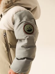 Neutral Colour Block Waterproof Padded Snowsuit (3mths-7yrs) - Image 4 of 5