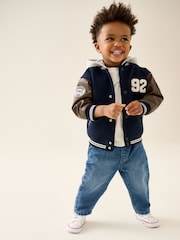 Navy Varsity Jacket (3mths-7yrs) - Image 1 of 5