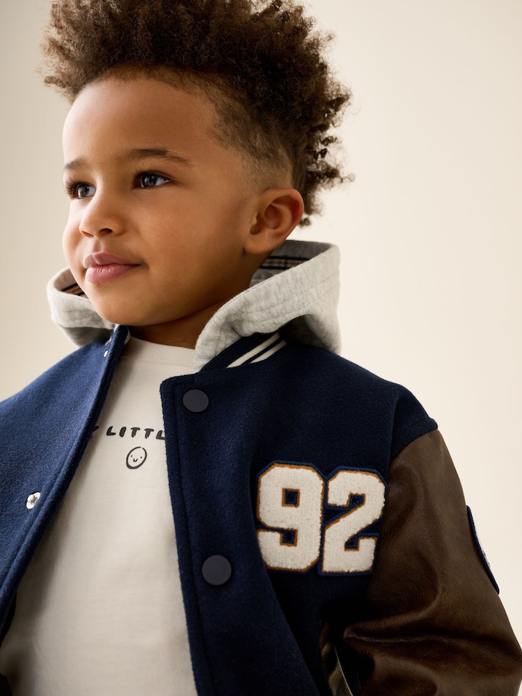 Navy Varsity Jacket (3mths-7yrs) - Image 5 of 5 Navy Varsity Jacket (3mths-7yrs) - Image 5 of 5