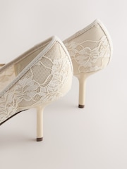 White Forever Comfort® Lace Bow Court Heels - Image 10 of 10