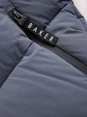 Baker by Ted Baker Blue Shower Resistant Midlength Padded Coat - Image 12 of 16