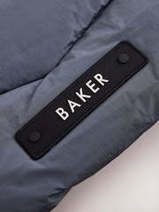 Baker by Ted Baker Blue Shower Resistant Midlength Padded Coat - Image 15 of 16
