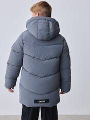 Baker by Ted Baker Blue Shower Resistant Midlength Padded Coat - Image 3 of 16