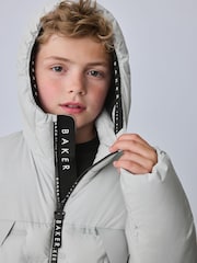 Baker by Ted Baker Grey Shower Resistant Heatseal Coat - Image 7 of 19