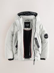 Baker by Ted Baker Grey Shower Resistant Heatseal Coat - Image 9 of 19