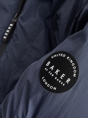 Baker by Ted Baker Navy Shower Resistant Coat - Image 16 of 20