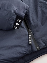 Baker by Ted Baker Navy Shower Resistant Coat - Image 19 of 20