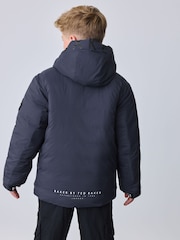Baker by Ted Baker Navy Shower Resistant Coat - Image 3 of 20