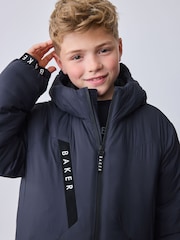 Baker by Ted Baker Navy Shower Resistant Coat - Image 6 of 20