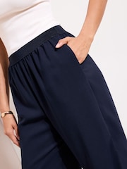 Friends Like These Navy Elastic Waist Wide Leg Trousers - Image 4 of 4