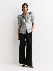 FRAME Silver The Gillian Top - Image 2 of 7