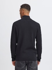 Blend Black Zip Through Knitted Jumper - Image 2 of 5