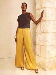 チョコレートブラウン スターフィッシュトリム - Love & Roses ドレープ ジャージー トップス - 画像 3 / 4