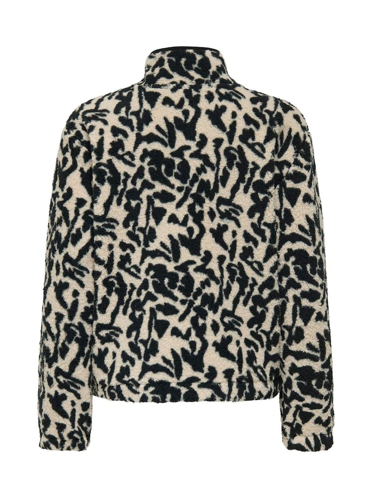 ONLY Black Printed Half Zip Fleece Jacket - Image 6 of 6 ONLY Black Printed Half Zip Fleece Jacket - Image 6 of 6