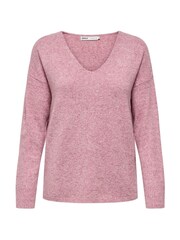 ONLY Pink Cosy V-Neck Knitted Jumper - Image 6 of 6