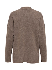 ONLY Brown Knitted High Neck Jumper - Image 7 of 7