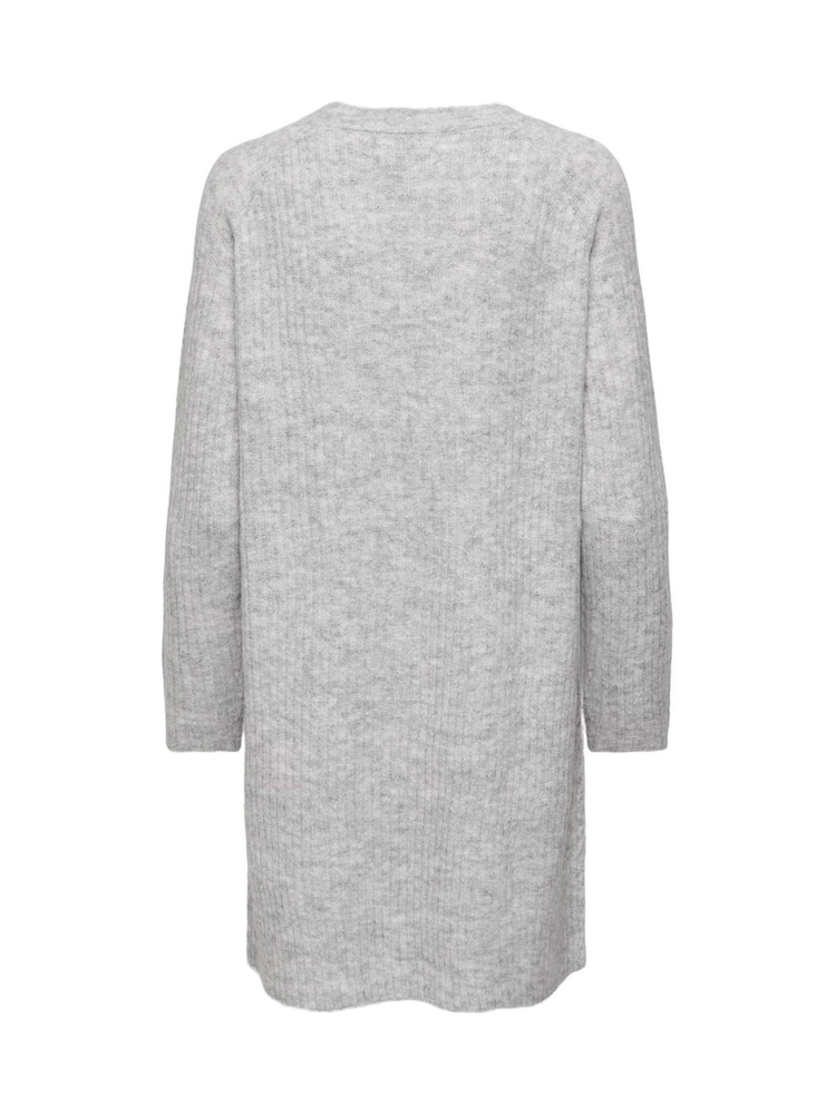 ONLY Grey Long Sleeve Round Neck Knitted Dress - Image 6 of 6 ONLY Grey Long Sleeve Round Neck Knitted Dress - Image 6 of 6
