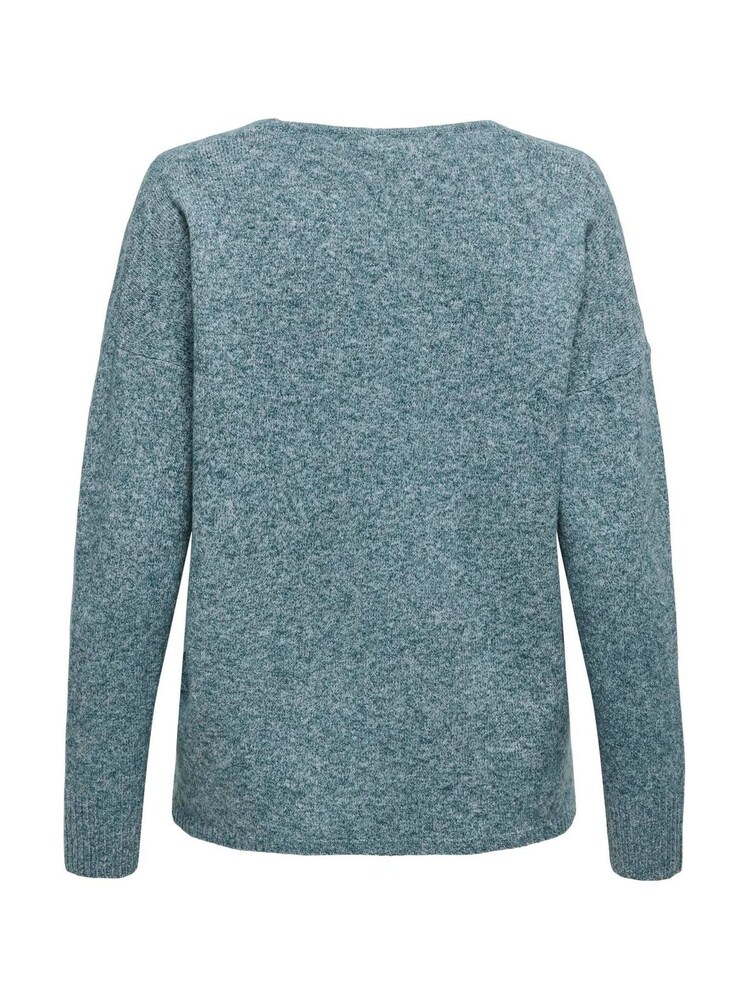 ONLY Blue Cosy V-Neck Knitted Jumper - Image 6 of 6