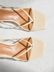 White N.Premium Leather Low Strappy Sandal - Image 8 of 10