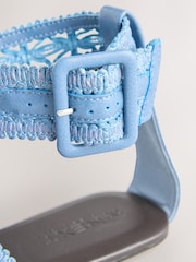 Blue Forever Comfort® Raffia Gladiators Sandals - Image 10 of 11