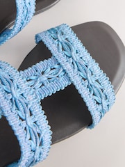 Blue Forever Comfort® Raffia Gladiators Sandals - Image 11 of 11