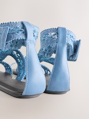 Blue Forever Comfort® Raffia Gladiators Sandals - Image 7 of 11