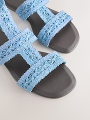 Blue Forever Comfort® Raffia Gladiators Sandals - Image 9 of 11