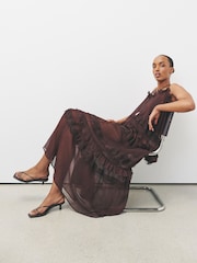 Maro Ciocolată - N.Premium Leather Low Strappy Sandal - Imaginea 5 din 5