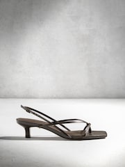 Καφετί της σοκολάτας - N.Premium Leather Low Strappy Sandal - Εικόνα 8 από 11