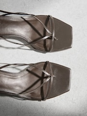 Καφετί της σοκολάτας - N.Premium Leather Low Strappy Sandal - Εικόνα 9 από 11
