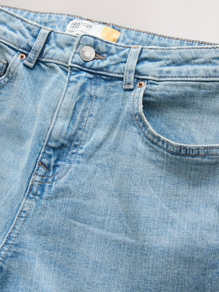 Tinted Mid Blue Mid Rise Authentic Bootcut Jeans - Image 2 of 4 Tinted Mid Blue Mid Rise Authentic Bootcut Jeans - Image 2 of 4